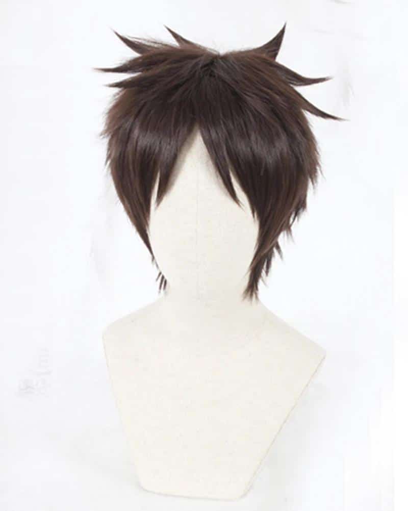 Wig Commision Perücken Styling Service Eren Jaeger Cosplay Wig Anime Attack on Titan 30cm Short Straight Brown Heat Resistant Synthetic Haare Wigs + Wig Cap 4 1166535466