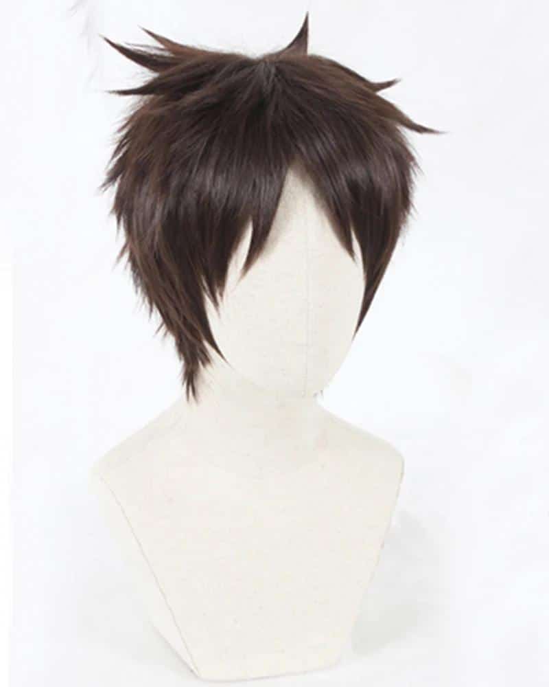 Wig Commision Perücken Styling Service Eren Jaeger Cosplay Wig Anime Attack on Titan 30cm Short Straight Brown Heat Resistant Synthetic Haare Wigs + Wig Cap 3 1329709451