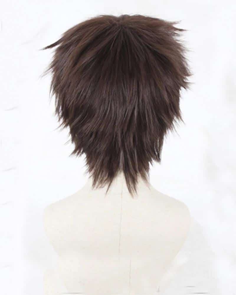 Wig Commision Perücken Styling Service Eren Jaeger Cosplay Wig Anime Attack on Titan 30cm Short Straight Brown Heat Resistant Synthetic Haare Wigs + Wig Cap 5 1554694042