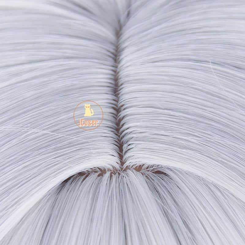 Wig Commision Perücken Styling Service Frieren Cosplay Wig Perücke Anime Frieren Beyond Journey's End Gray Blue Double Ponytail Long Hair Ears Earrings Damen 6 1703674954